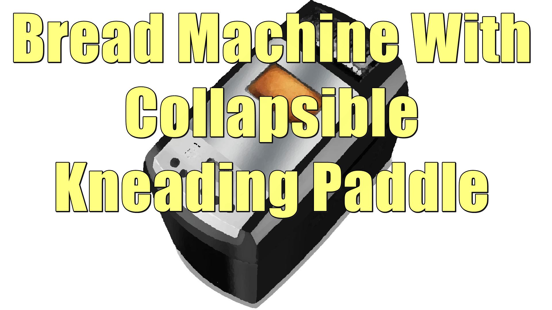 Bread machine with collapsible kneading paddle